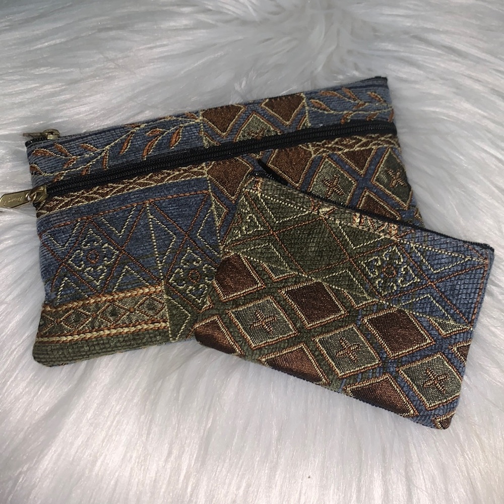 Danny K Tapestry Set Of Two Pouch Bags